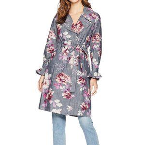 Jill Stuart Jacket/Coat Denim Floral Print Sz M